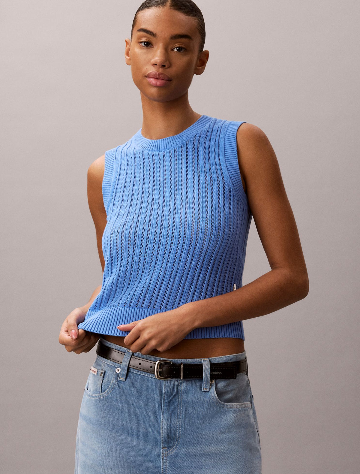 Calvin Klein Open Stitch Sweater Tank