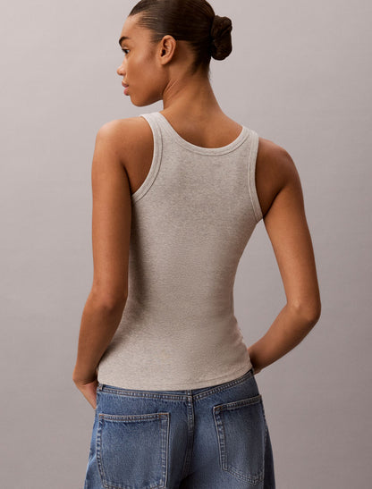 Calvin Klein Contour Rib Logo Graphic Tank Top