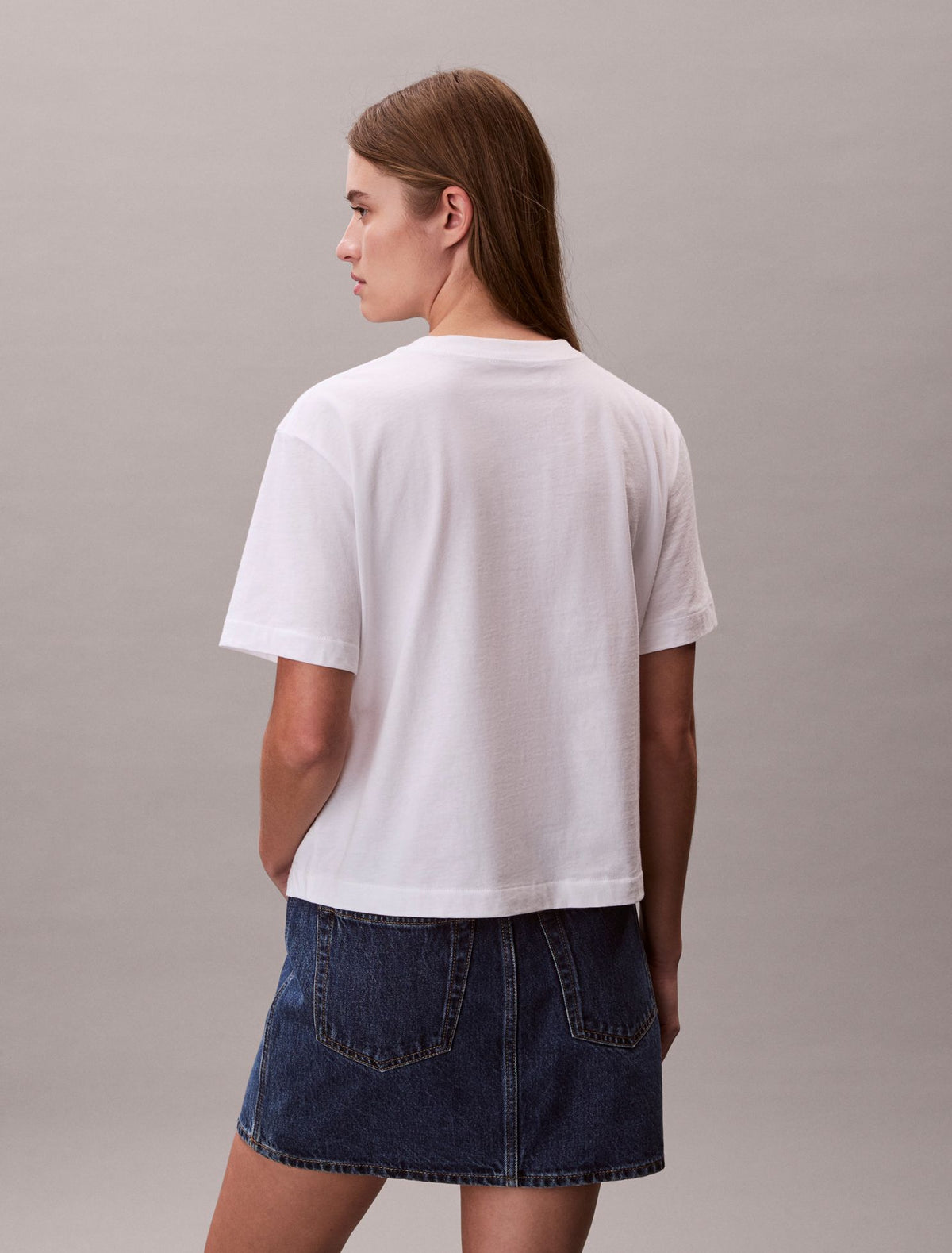 Calvin Klein Embroidered Logo Graphic Boxy T-Shirt