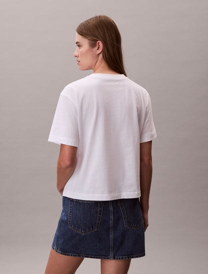Calvin Klein Embroidered Logo Graphic Boxy T-Shirt
