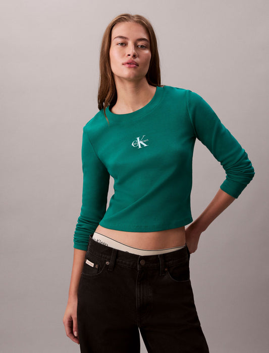 Calvin Klein Monologo Long Sleeve Baby Tee