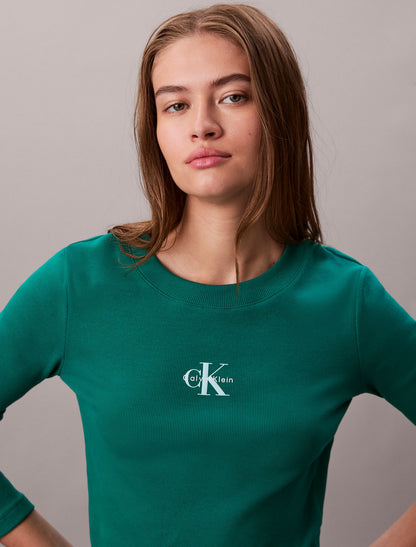 Calvin Klein Monologo Long Sleeve Baby Tee