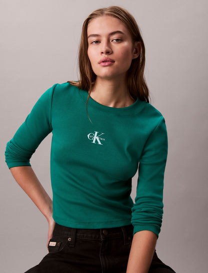 Calvin Klein Monologo Long Sleeve Baby Tee