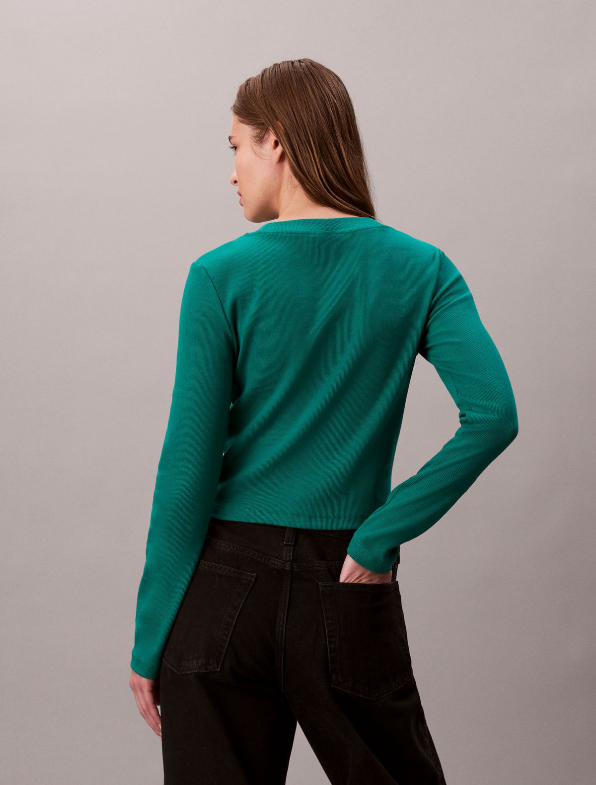 Calvin Klein Monologo Long Sleeve Baby Tee