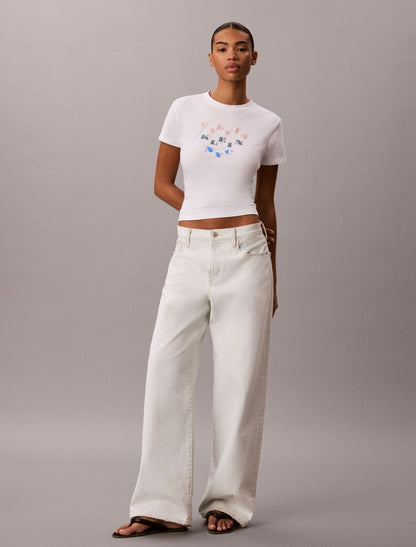 Calvin Klein Slim Tiered Logo Graphic Tee