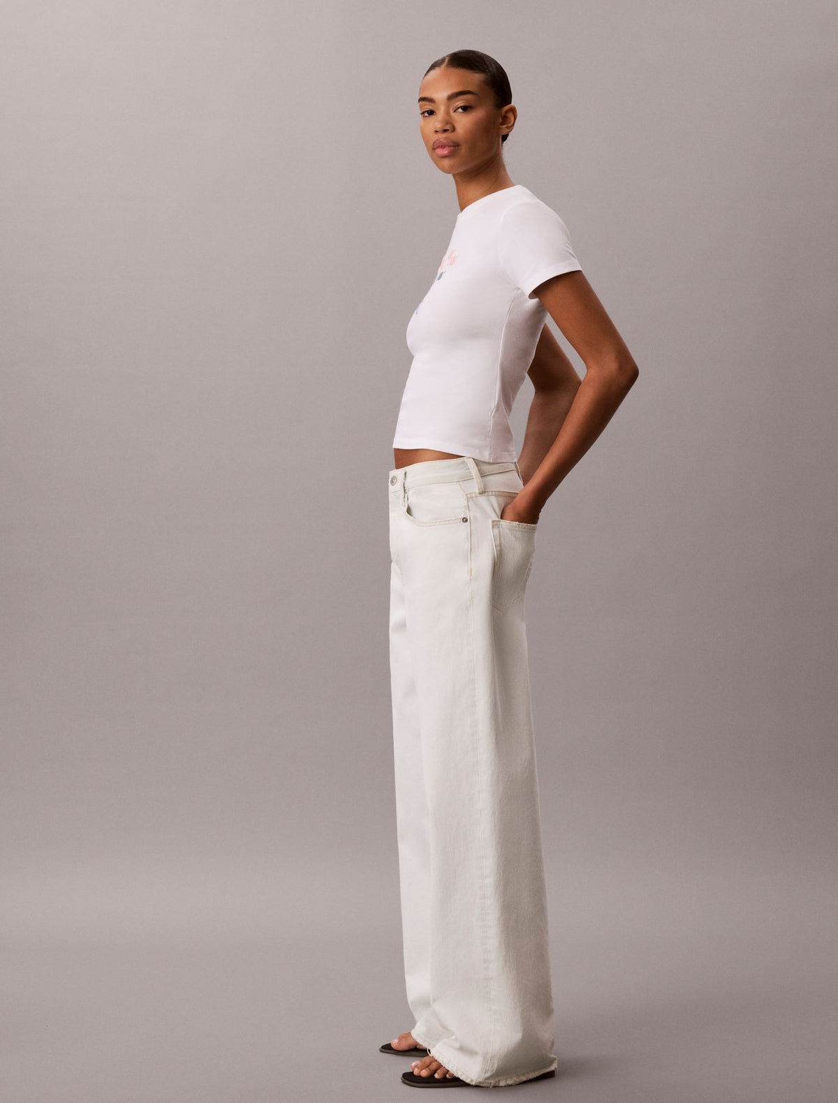Calvin Klein Slim Tiered Logo Graphic Tee