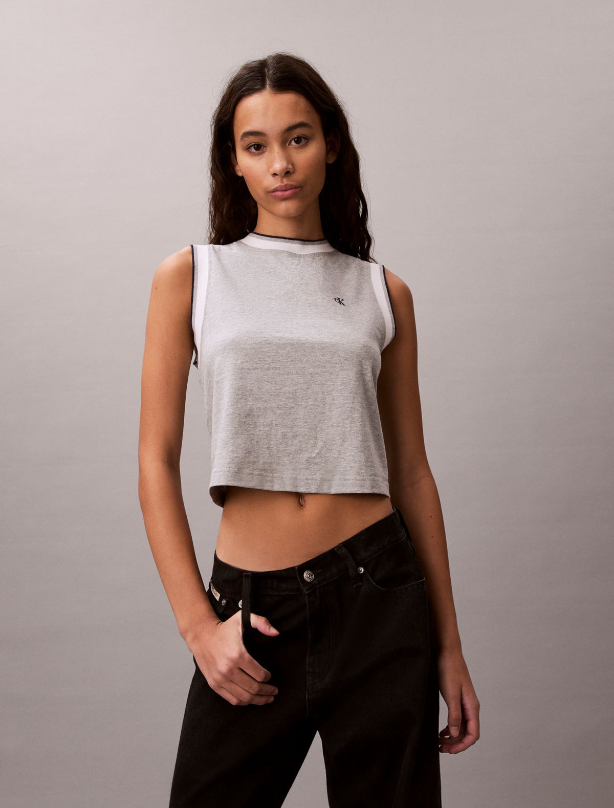 Calvin Klein Monogram Cropped Muscle Tank