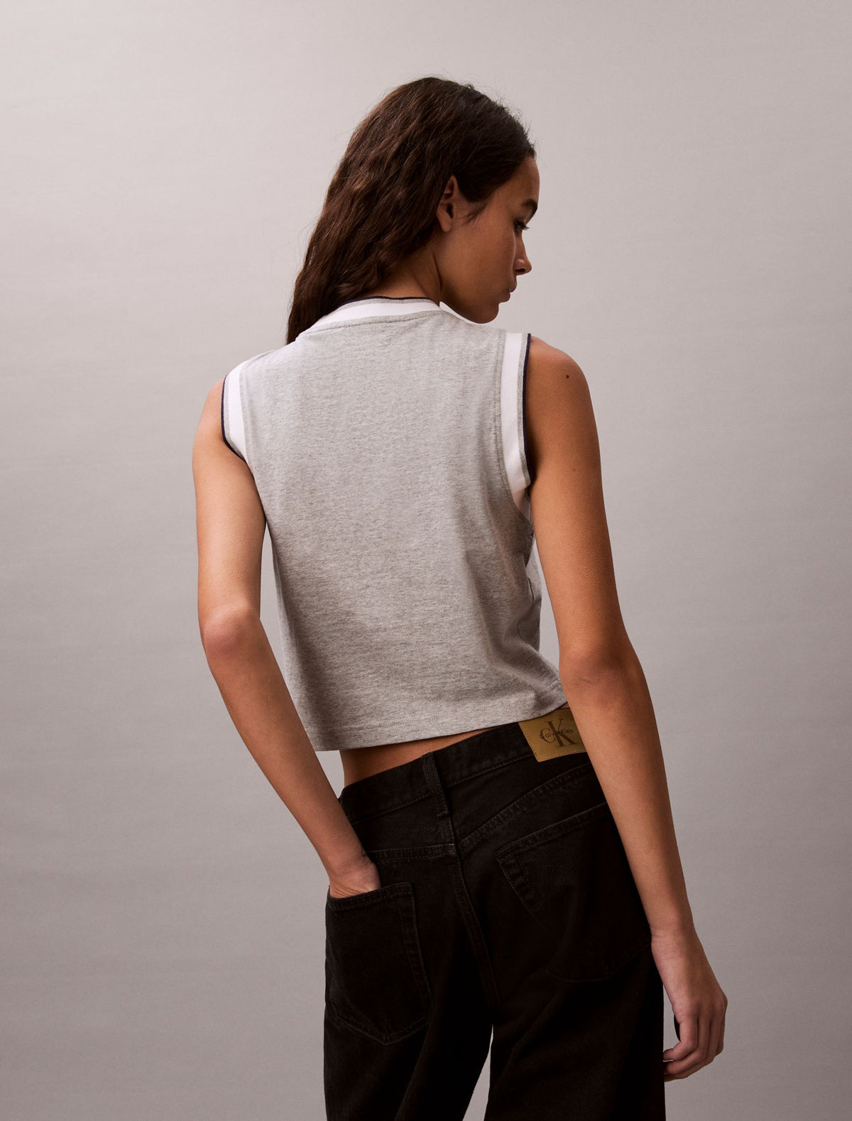 Calvin Klein Monogram Cropped Muscle Tank