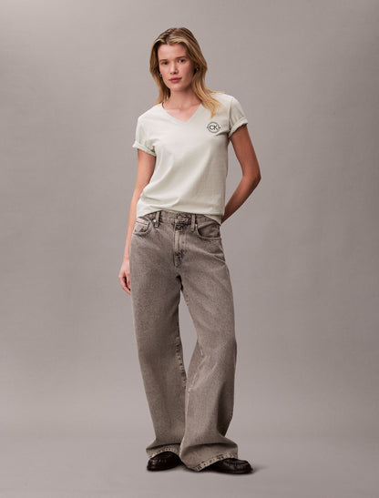 Calvin Klein Embroidered CK Crest V-Neck Tee