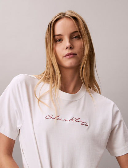 Calvin Klein Script Logo Graphic Boxy T-Shirt