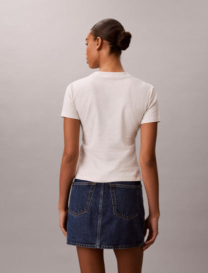 Calvin Klein Raised Script Logo Graphic Slim T-Shirt