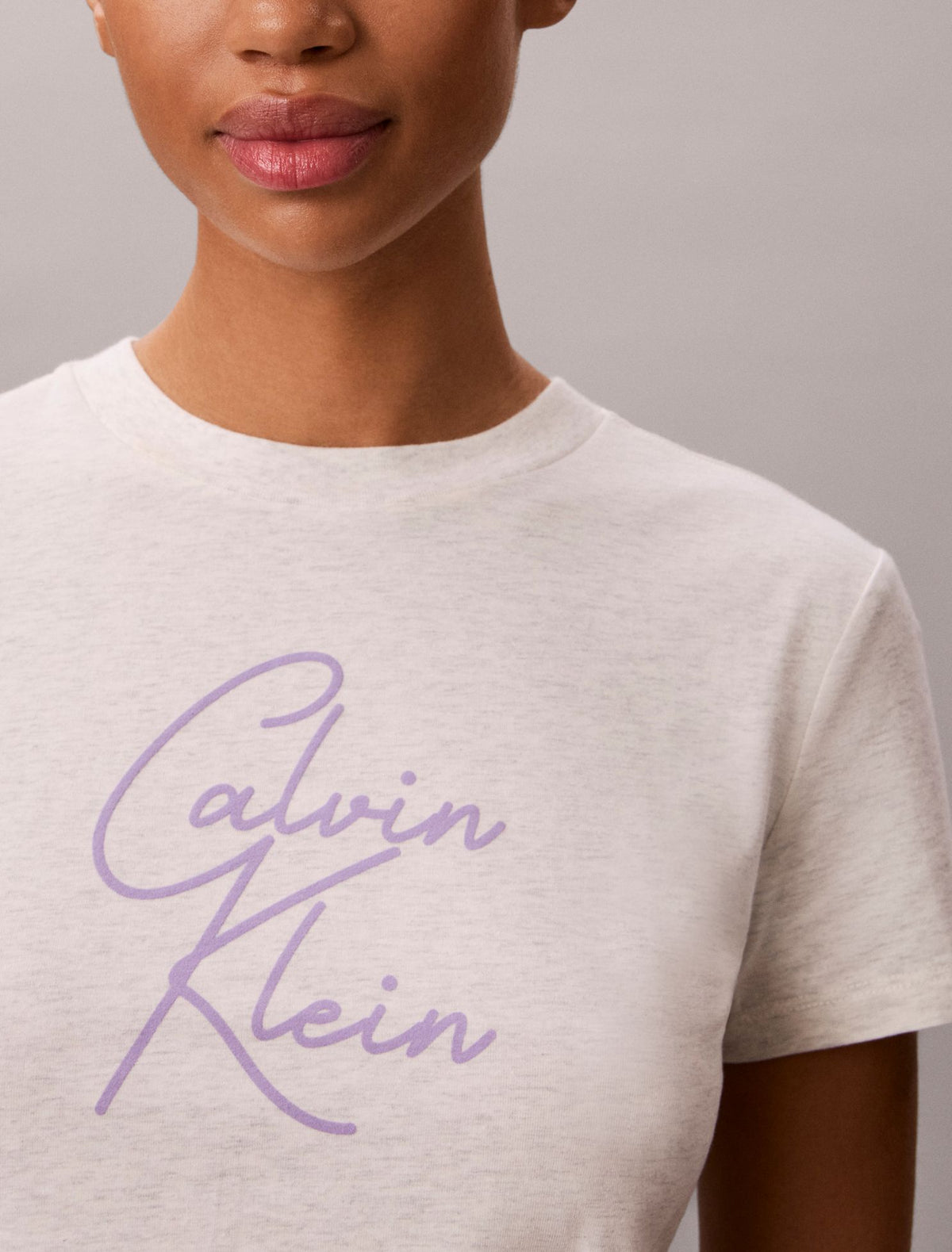 Calvin Klein Raised Script Logo Graphic Slim T-Shirt