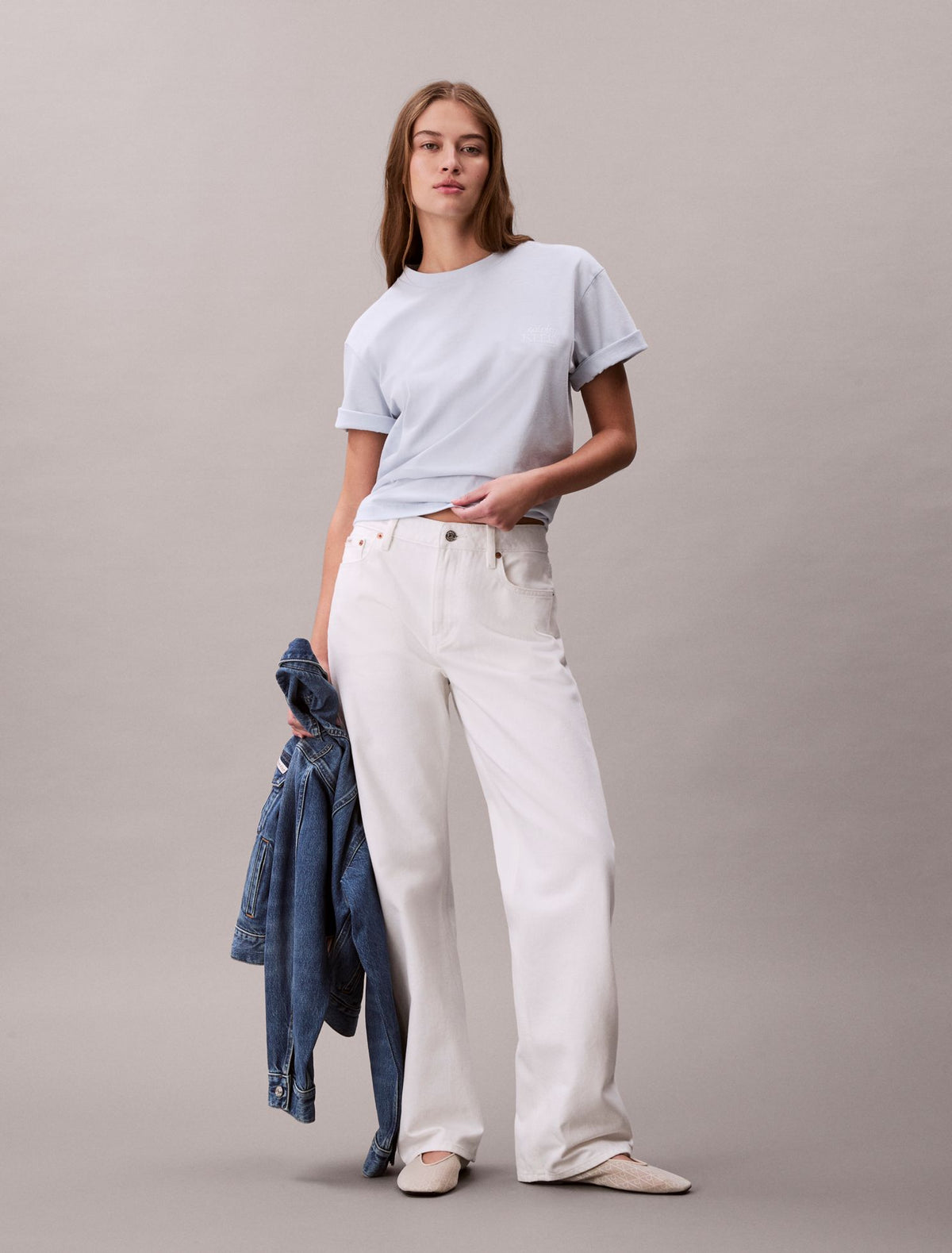 Calvin Klein Embroidered Logo Graphic Boxy T-Shirt