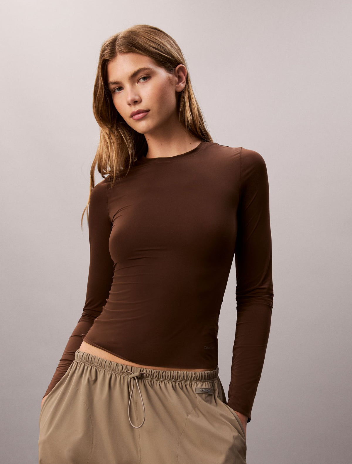 Calvin Klein Nylon Stretch Slim T-Shirt
