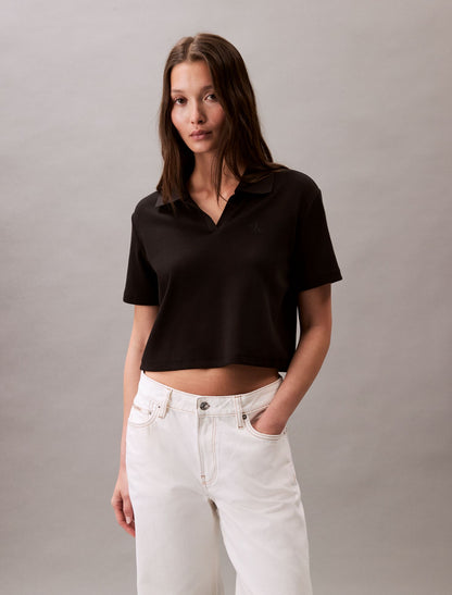 Calvin Klein Cotton Contour Rib Polo T-Shirt