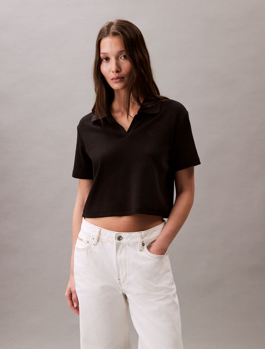 Calvin Klein Cotton Contour Rib Polo T-Shirt