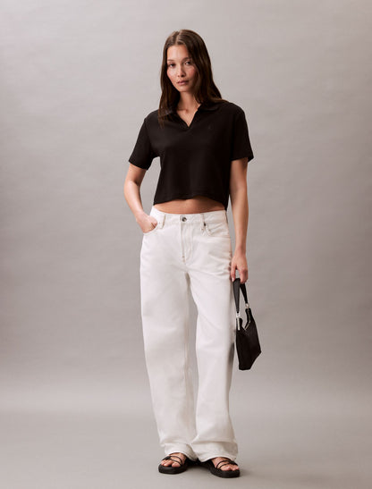 Calvin Klein Cotton Contour Rib Polo T-Shirt