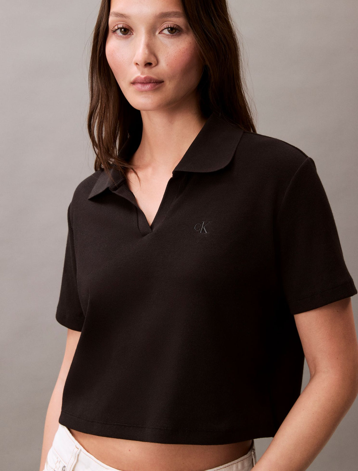 Calvin Klein Cotton Contour Rib Polo T-Shirt