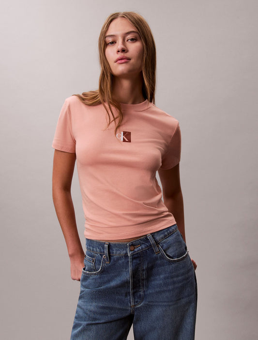 Calvin Klein Monogram Logo Block Crewneck T-Shirt