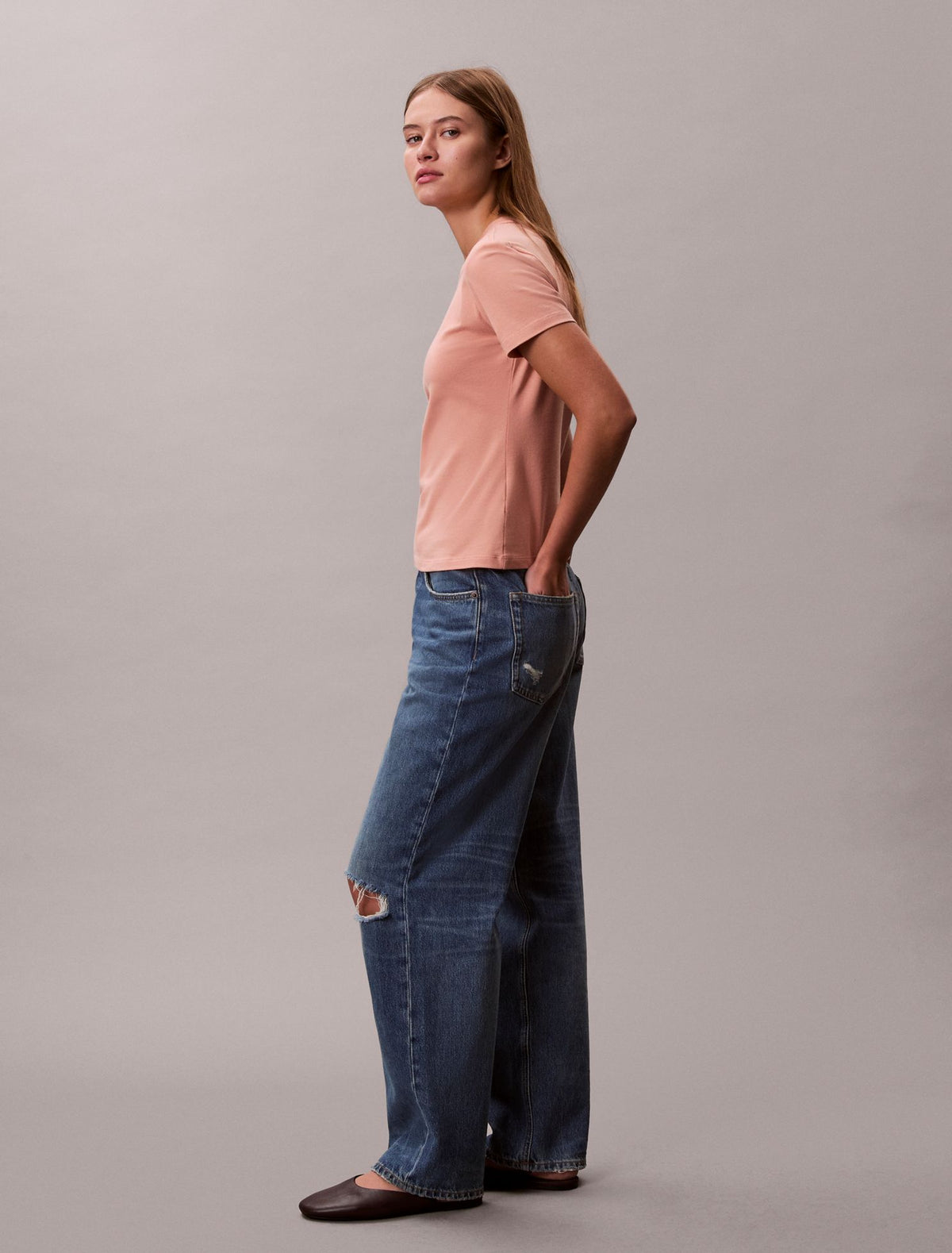Calvin Klein Monogram Logo Block Crewneck T-Shirt
