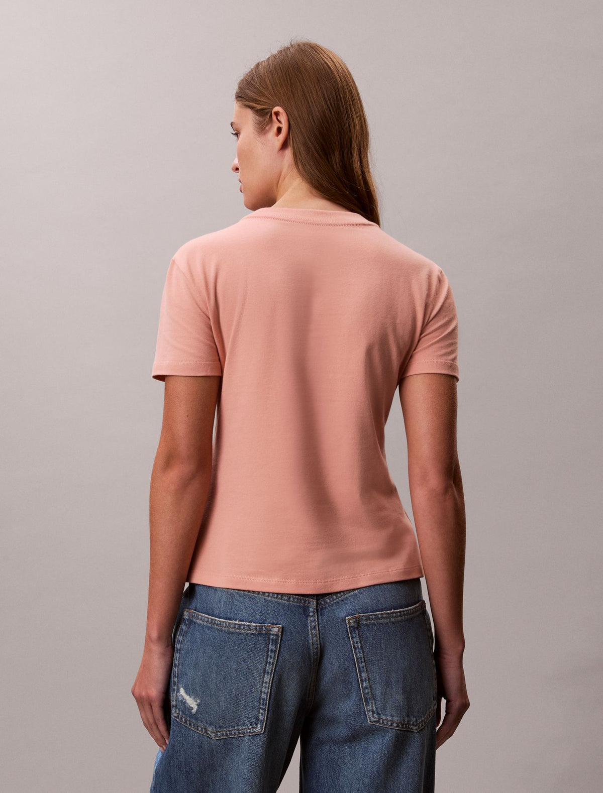Calvin Klein Monogram Logo Block Crewneck T-Shirt