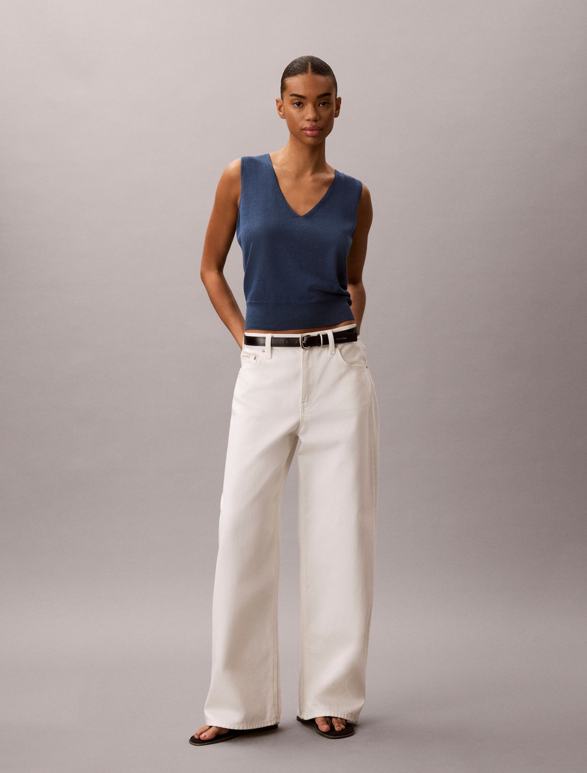 Calvin Klein Linen Blend Tank Top