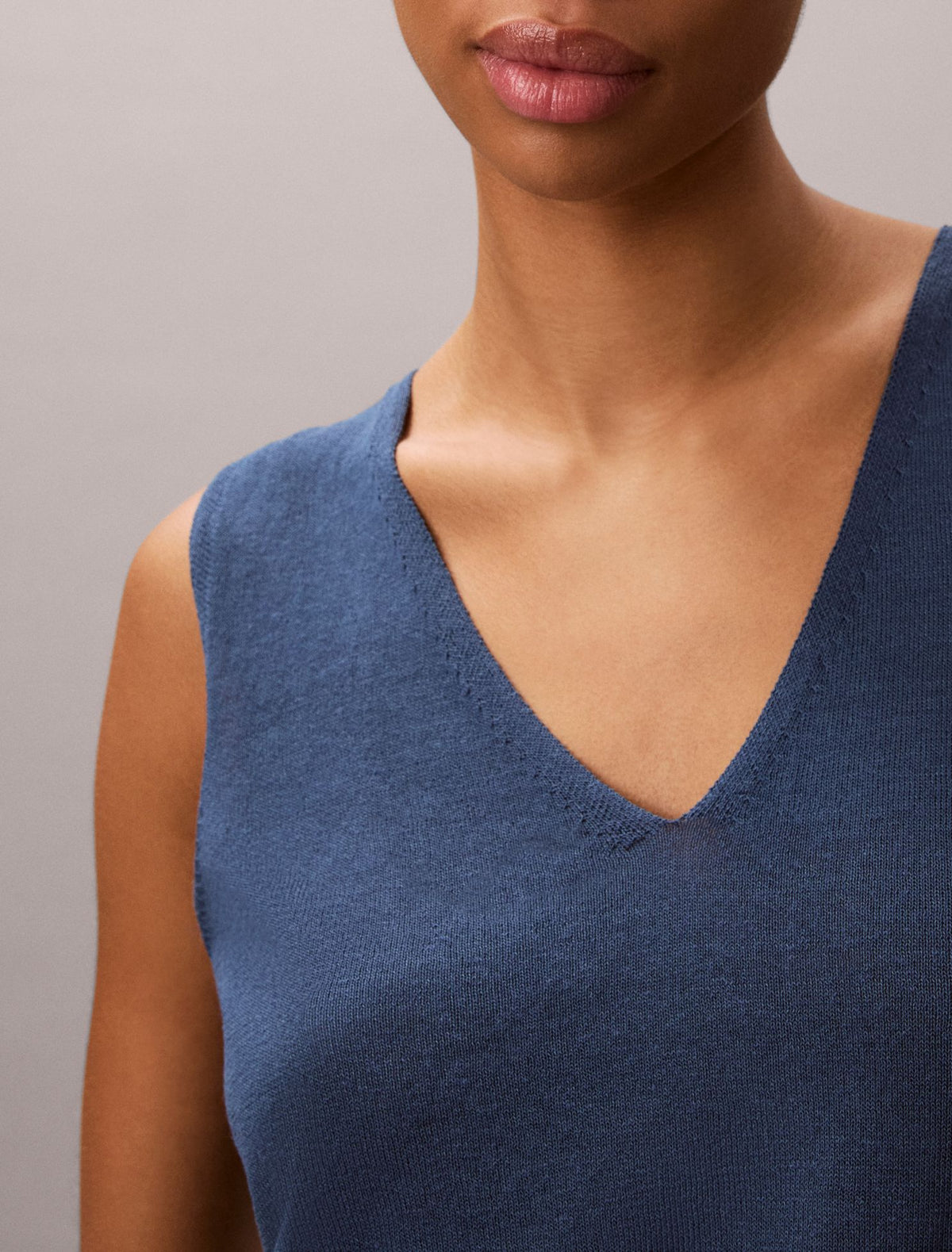 Calvin Klein Linen Blend Tank Top
