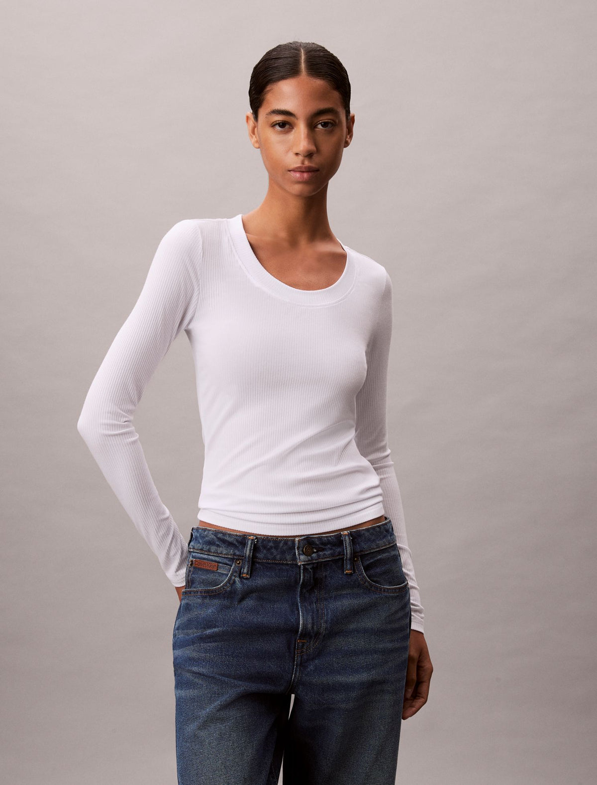 Calvin Klein Modal Stretch Rib Slim T-Shirt
