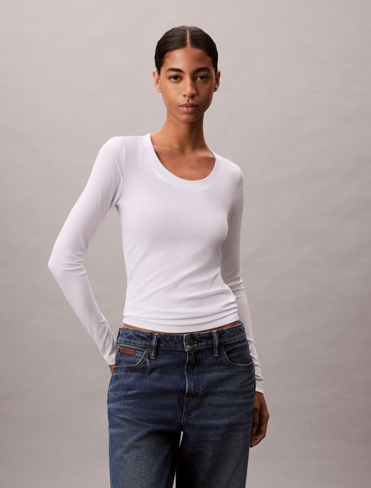 Calvin Klein Modal Stretch Rib Slim T-Shirt