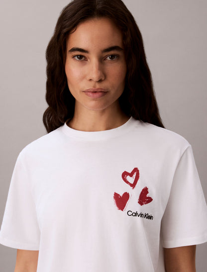 Calvin Klein Hearts Print Boxy Tee