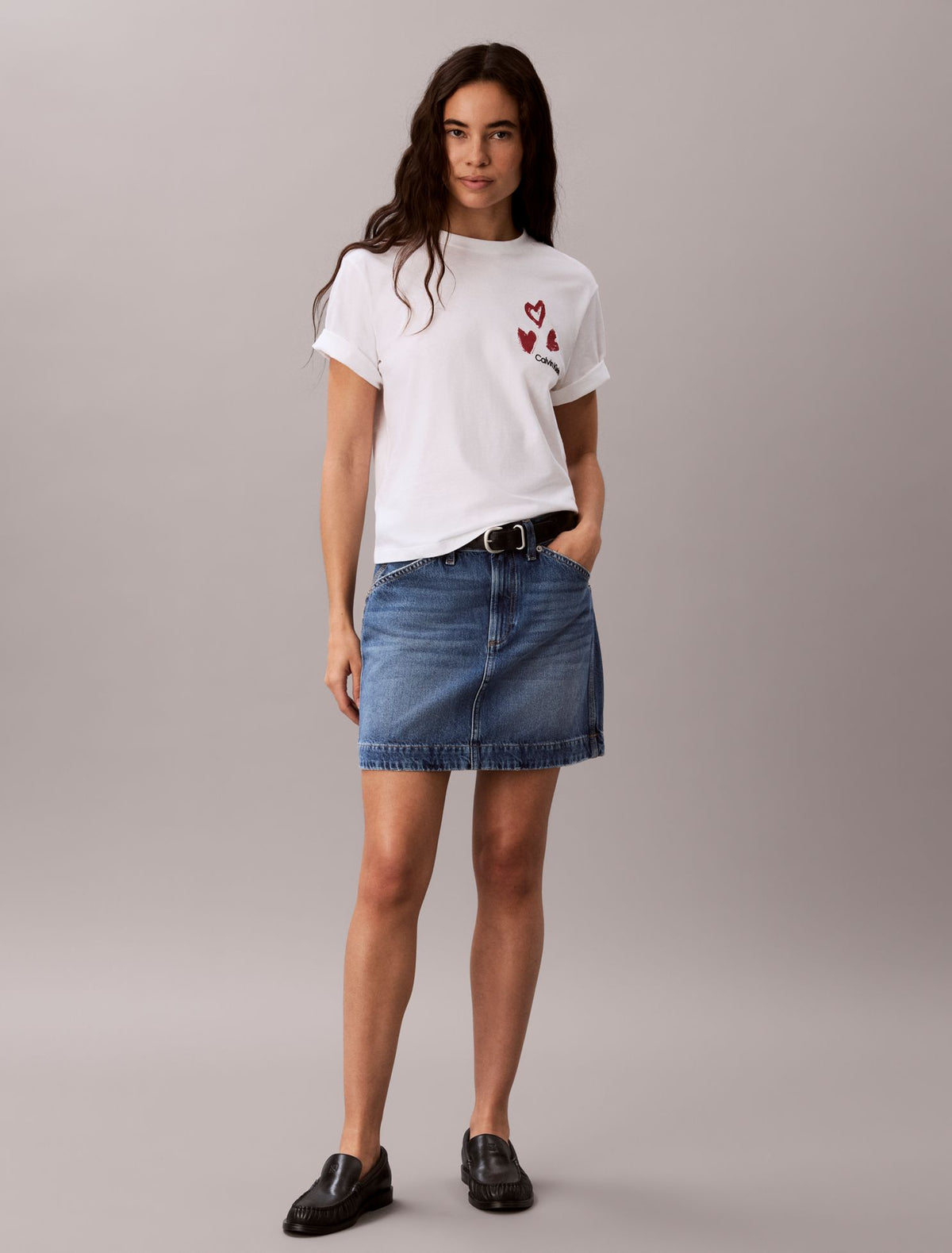 Calvin Klein Hearts Print Boxy Tee
