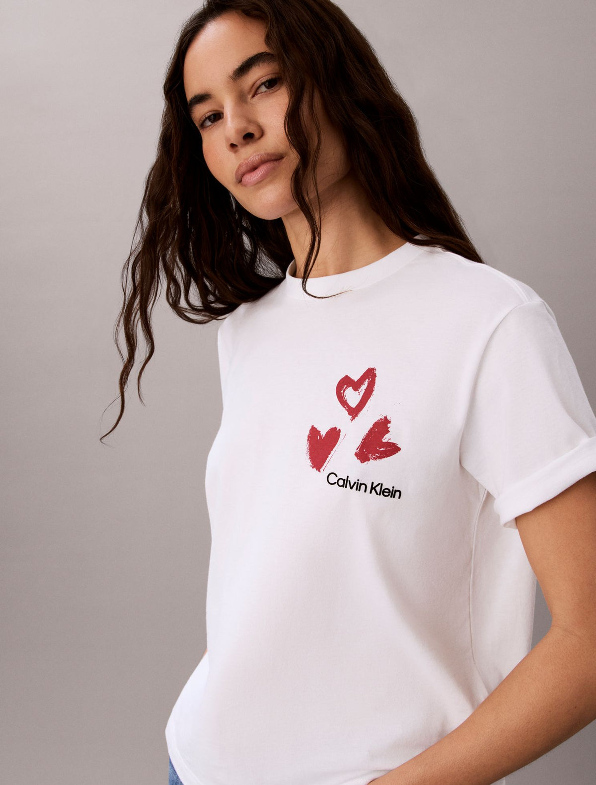 Calvin Klein Hearts Print Boxy Tee