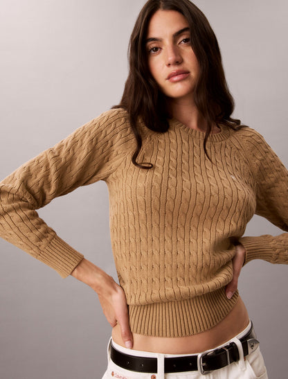 Calvin Klein Cable Knit Crewneck Sweater