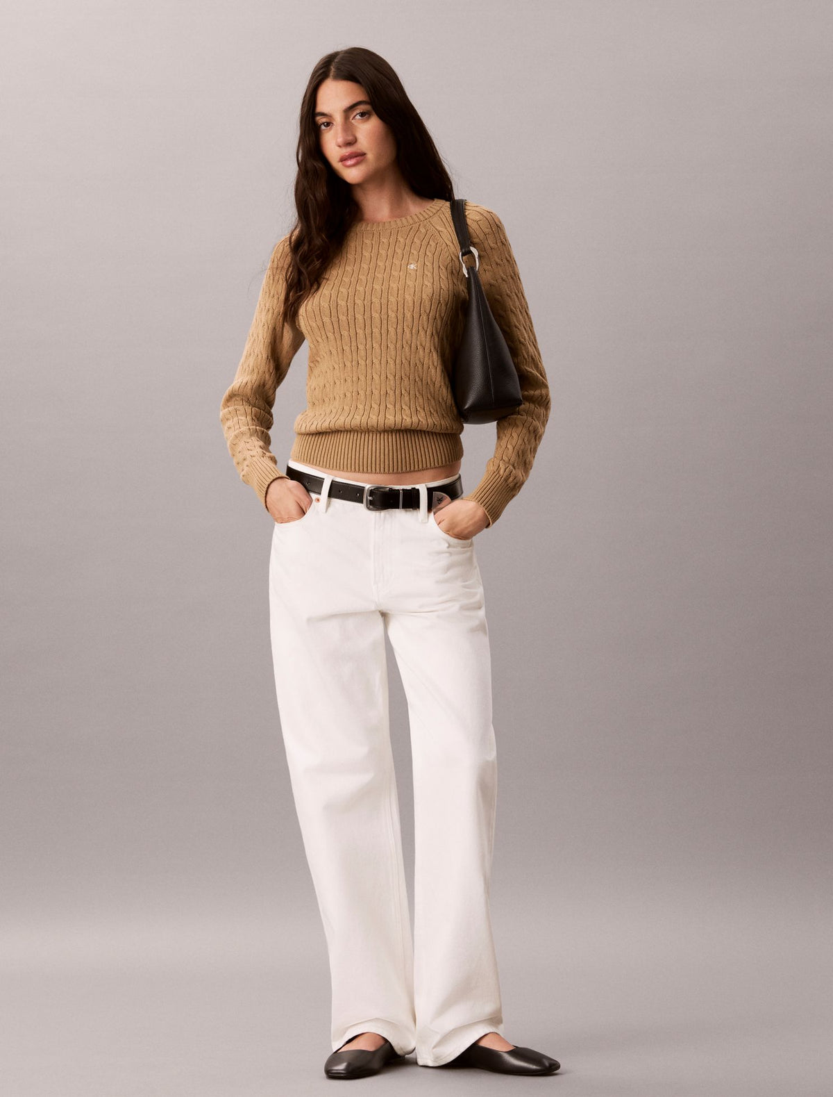 Calvin Klein Cable Knit Crewneck Sweater