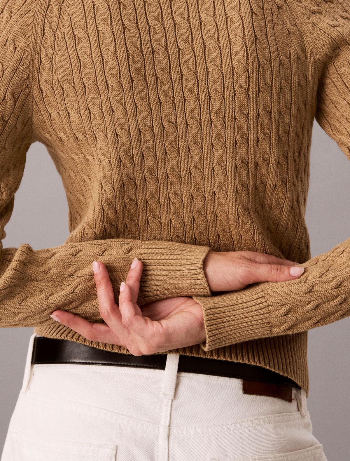 Calvin Klein Cable Knit Crewneck Sweater