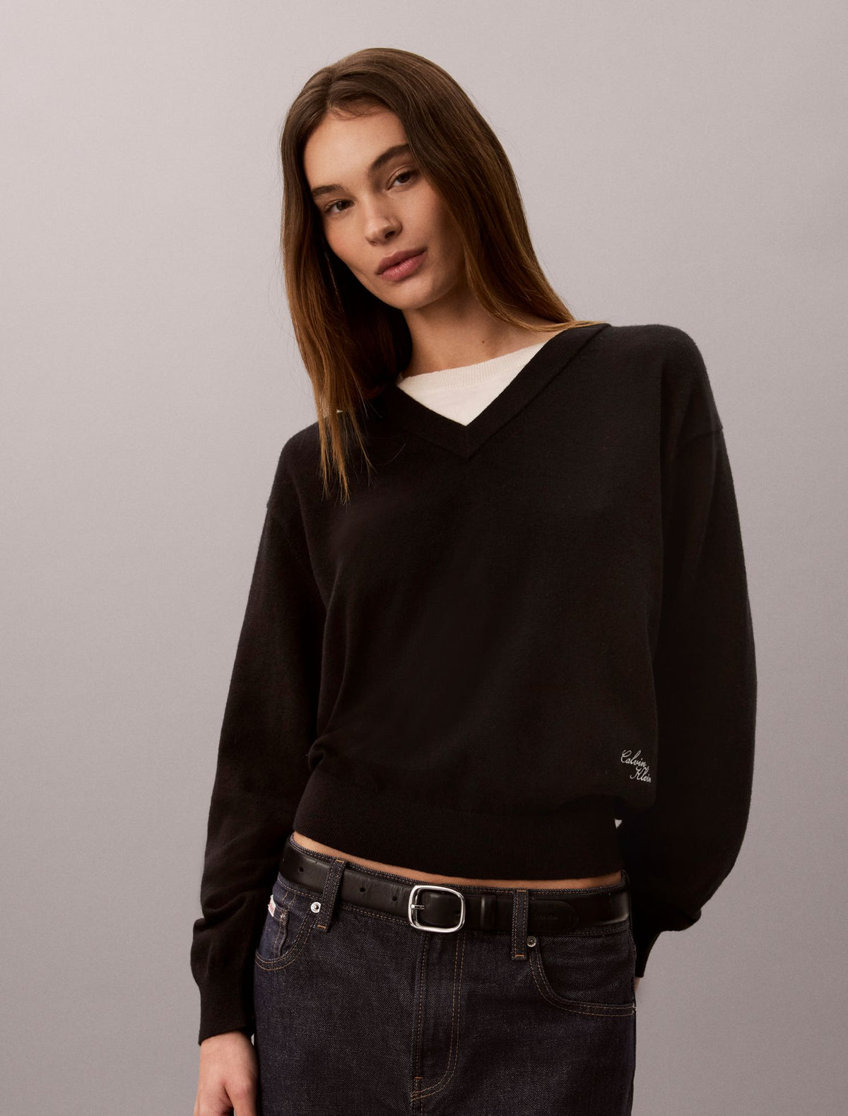Calvin Klein Dual Layer Relaxed Sweater
