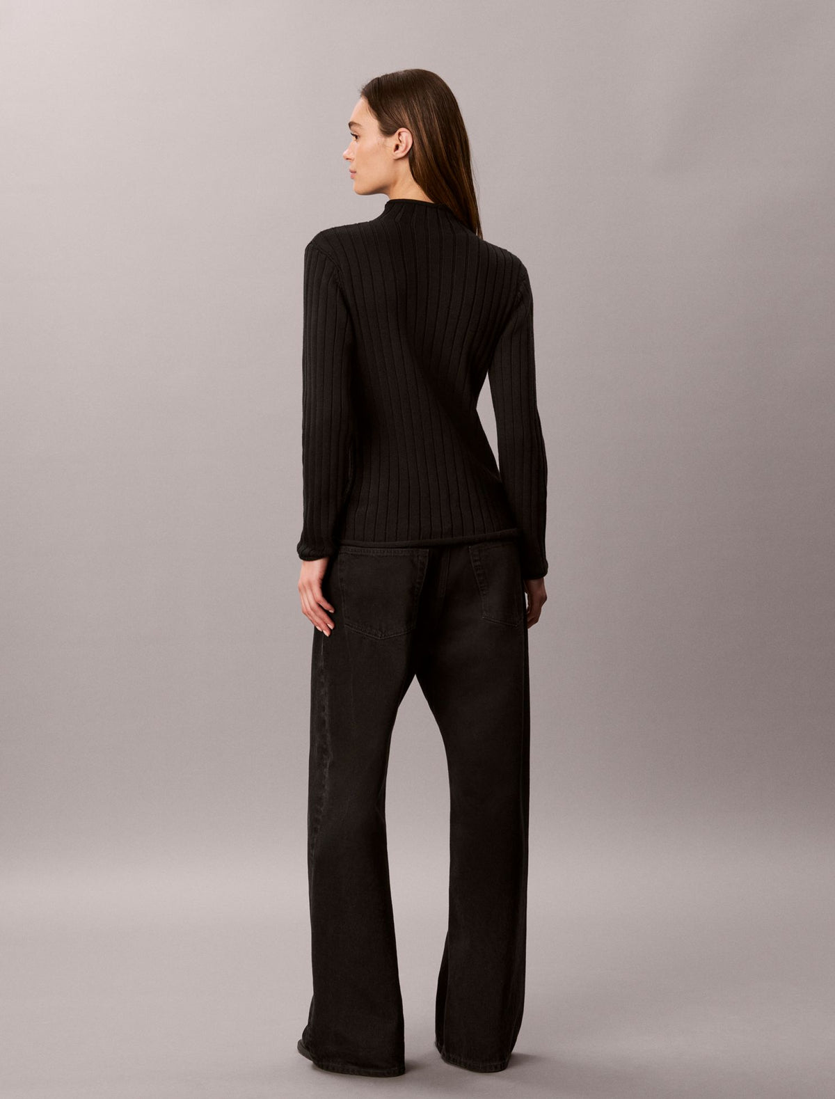 Calvin Klein Woven Monologo Turtleneck Sweater