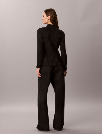 Calvin Klein Woven Monologo Turtleneck Sweater