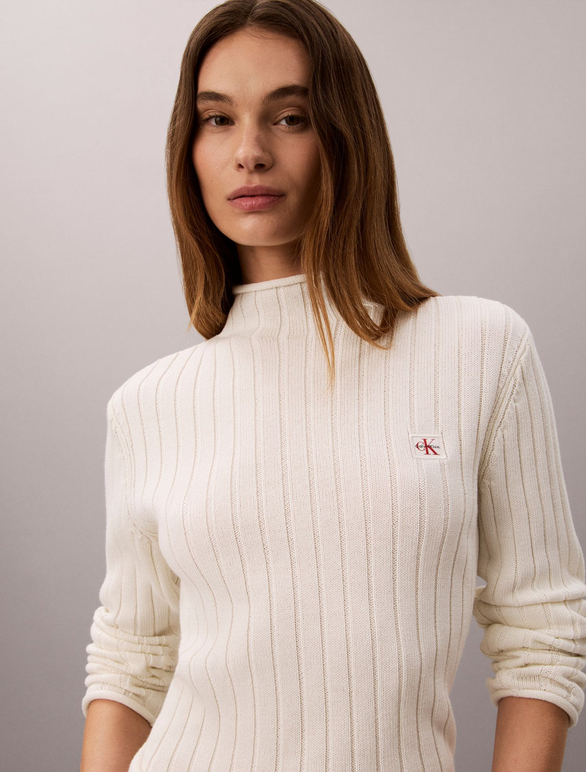 Calvin Klein Woven Monologo Turtleneck Sweater