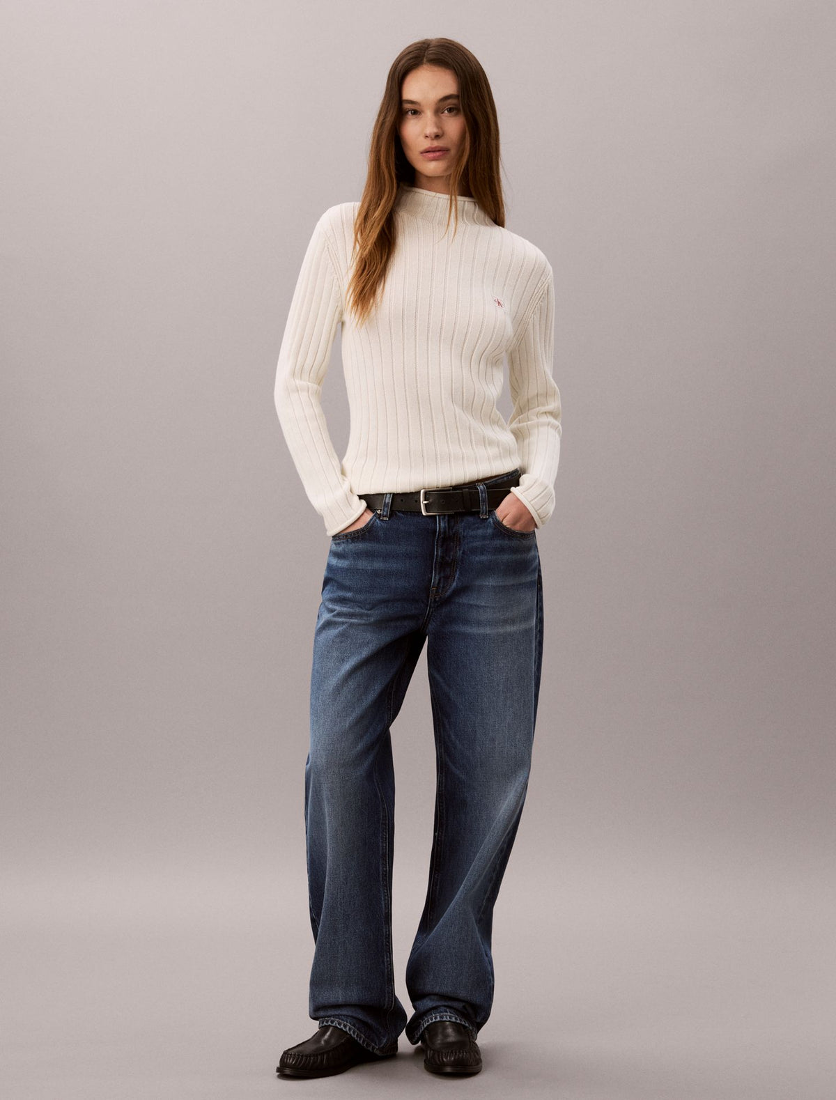 Calvin Klein Woven Monologo Turtleneck Sweater