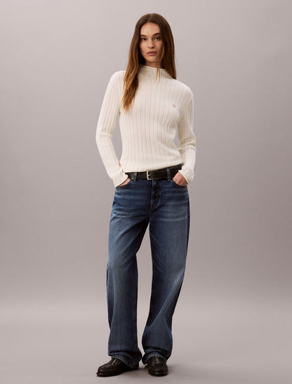Calvin Klein Woven Monologo Turtleneck Sweater