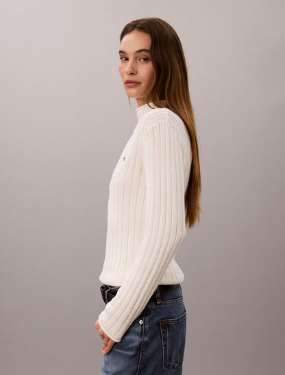 Calvin Klein Woven Monologo Turtleneck Sweater