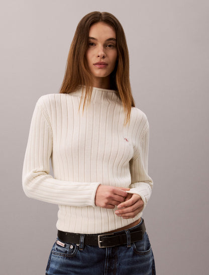 Calvin Klein Woven Monologo Turtleneck Sweater