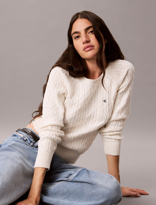 Calvin Klein Cable Knit Crewneck Sweater