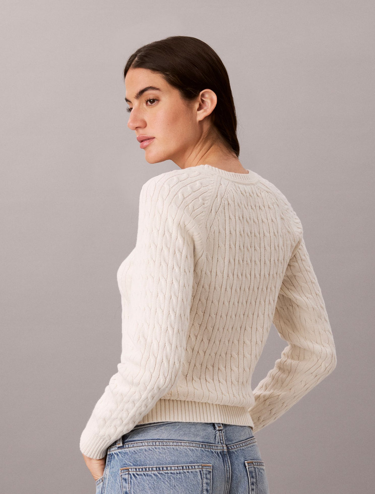 Calvin Klein Cable Knit Crewneck Sweater