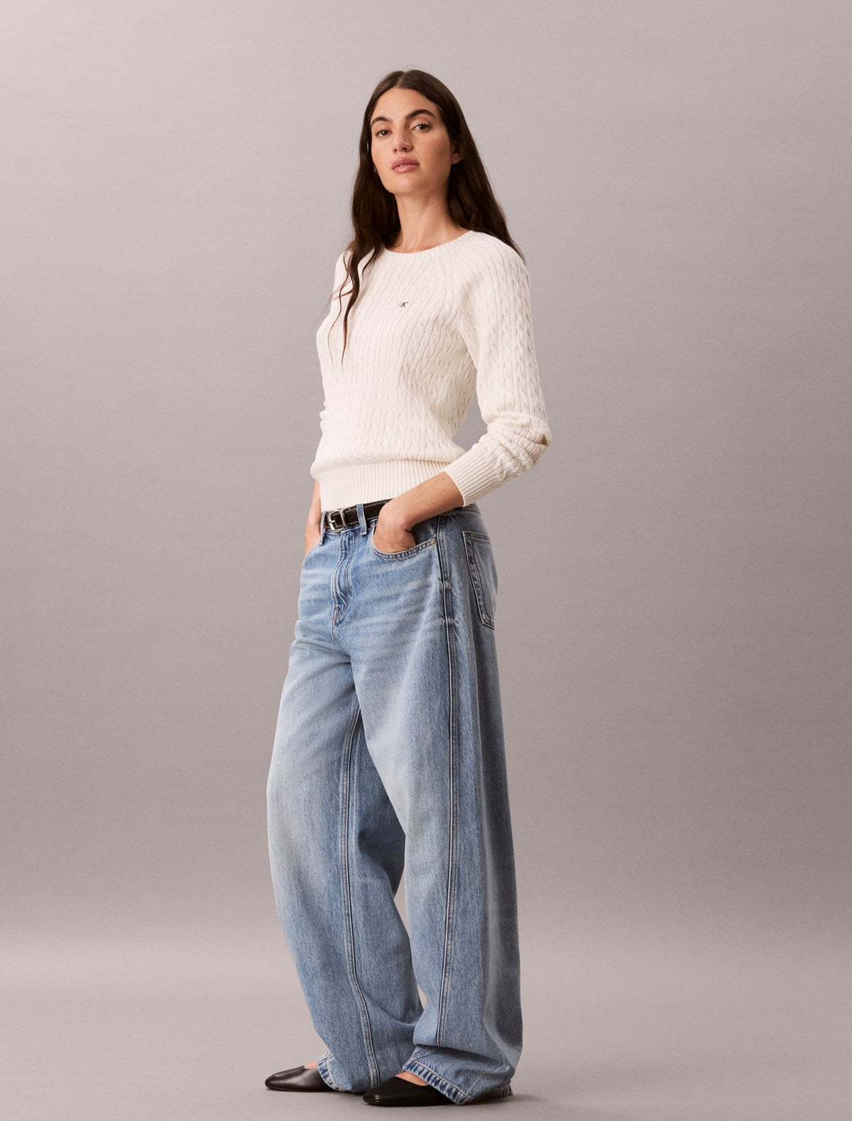 Calvin Klein Cable Knit Crewneck Sweater