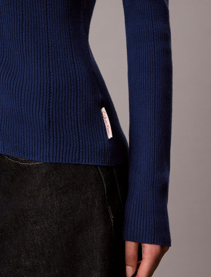 Calvin Klein Smooth Cotton Rib Cardigan Sweater