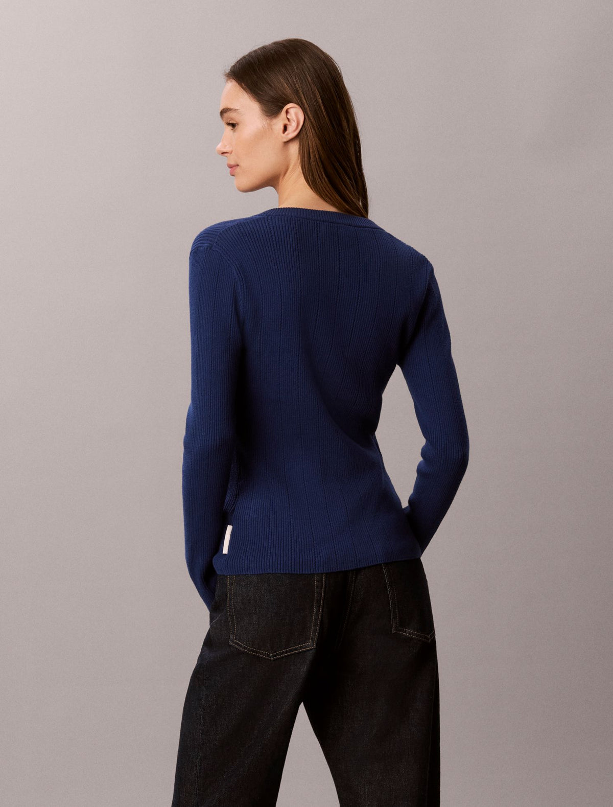 Calvin Klein Smooth Cotton Rib Cardigan Sweater