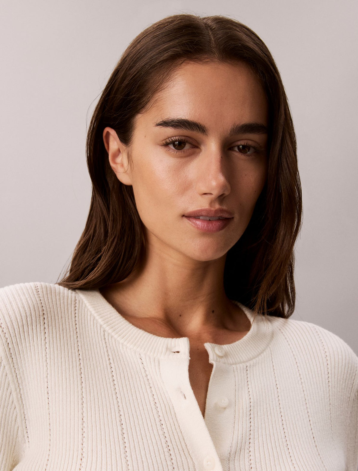 Calvin Klein Smooth Cotton Rib Cardigan Sweater