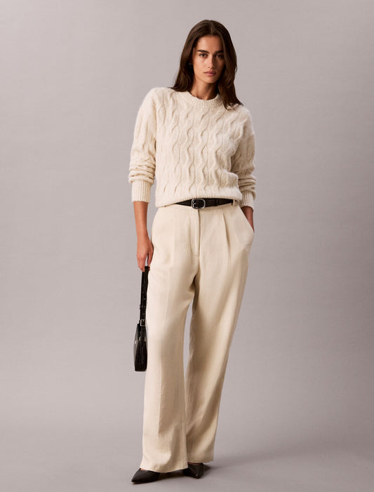 Calvin Klein Wool Blend Cable Knit Sweater